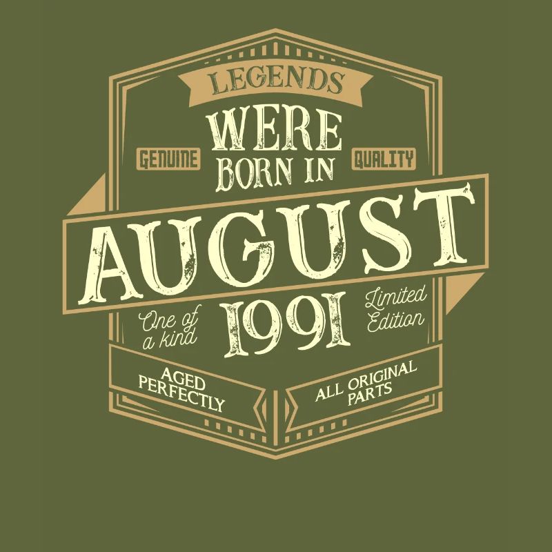 August 1991 Geburtstag Mann
