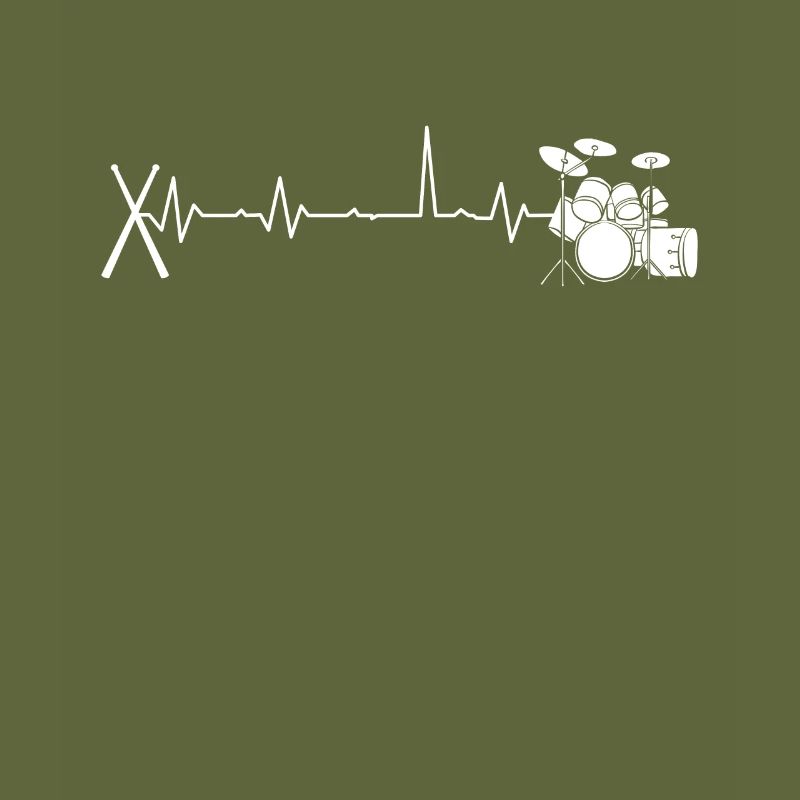 Drummer Hearbeat Drumsticks & Drums Gift Idea