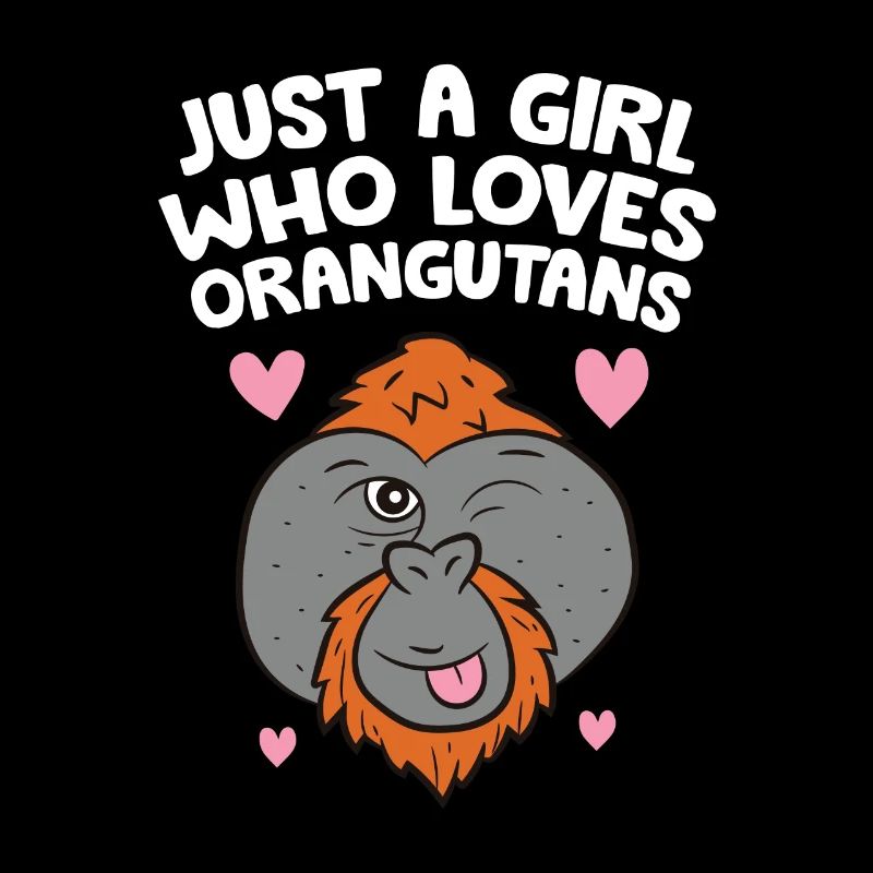 Nur ein Mädchen, das Orang-Utans liebt