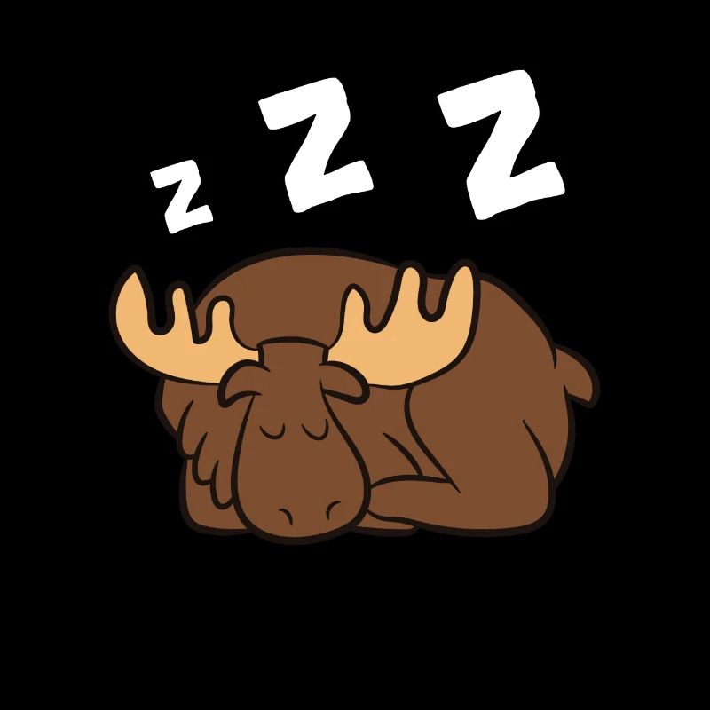 Elch Schlafender Fauler Elch Pyjama Schlafender