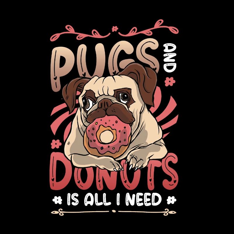 Pug, donut, lover.