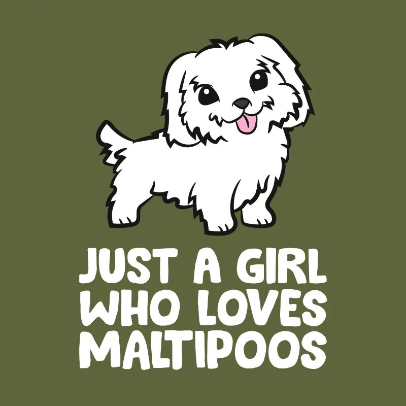 Nur ein Mädchen, das Maltipoos liebt