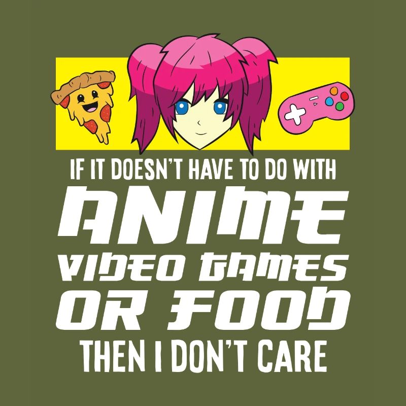 Animes Videospiele oder Lebensmittel Otaku Gamer