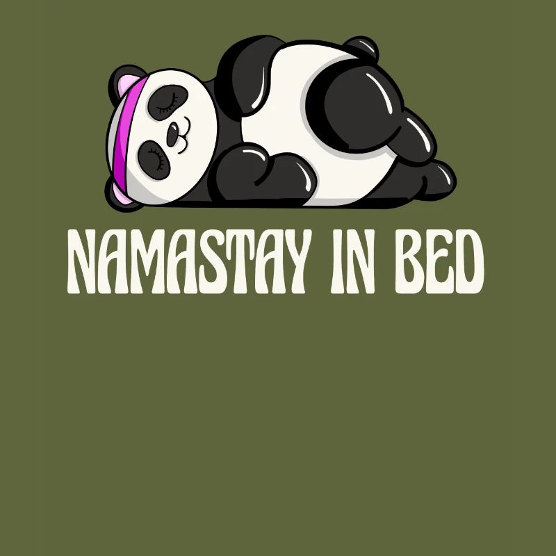 Nappy Namaste in Bed Panda Lazy Artwork
