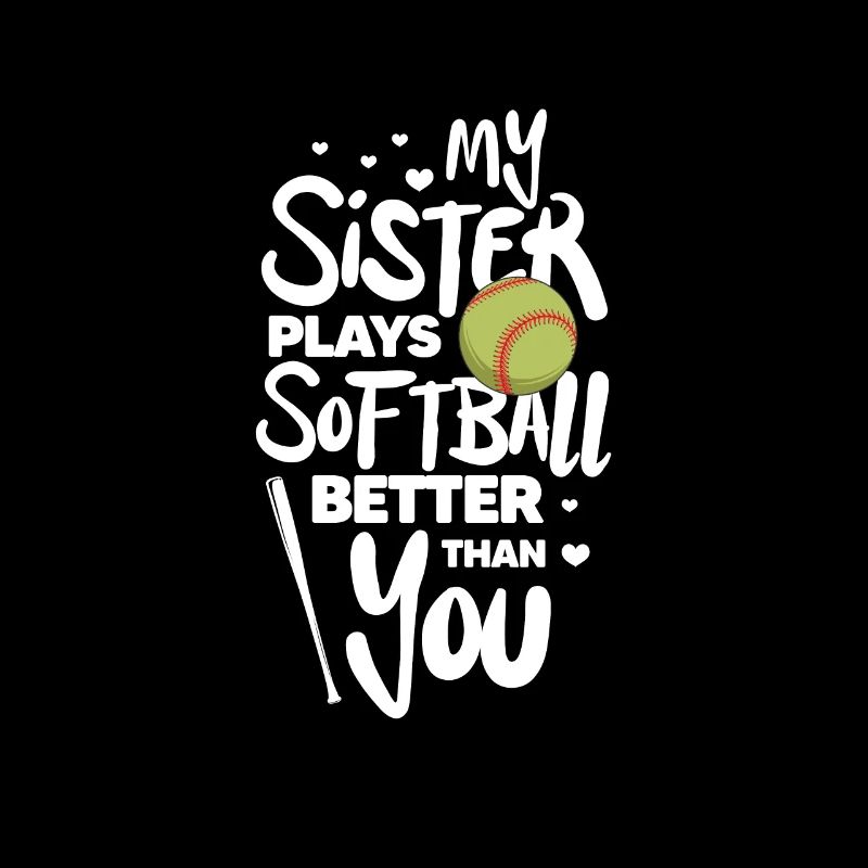 Softball Schwester Baseball Bruder Sport Geschenk