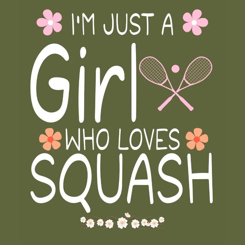 Ich bin nur ein Mädchen, das Squash liebt