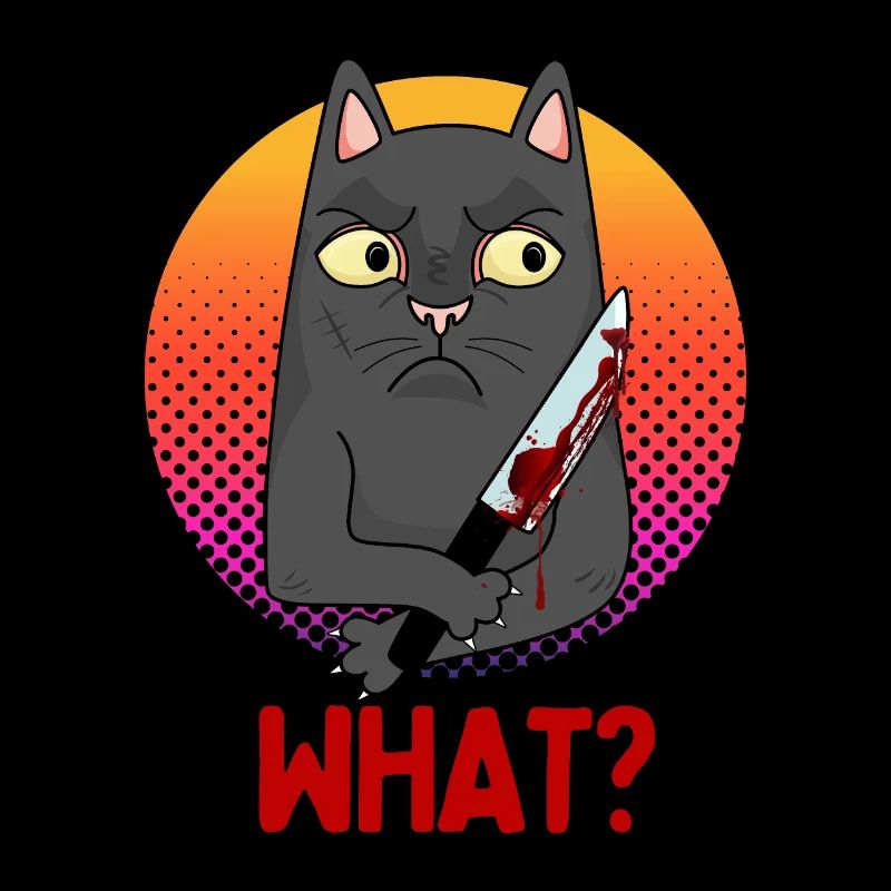 Funny Innocent Murder Cat Scary