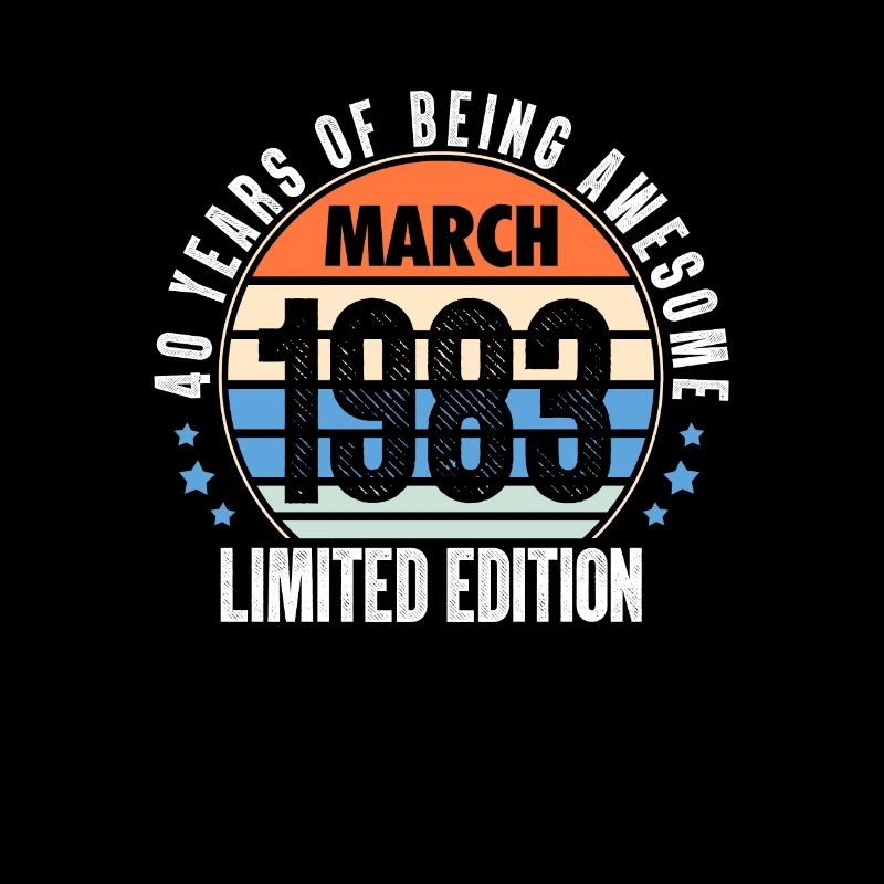 Mars 1983 40e anniversaire cadeau de 40 ans