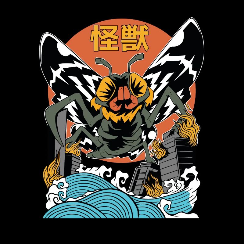 Giant Moth Sunset Japanese