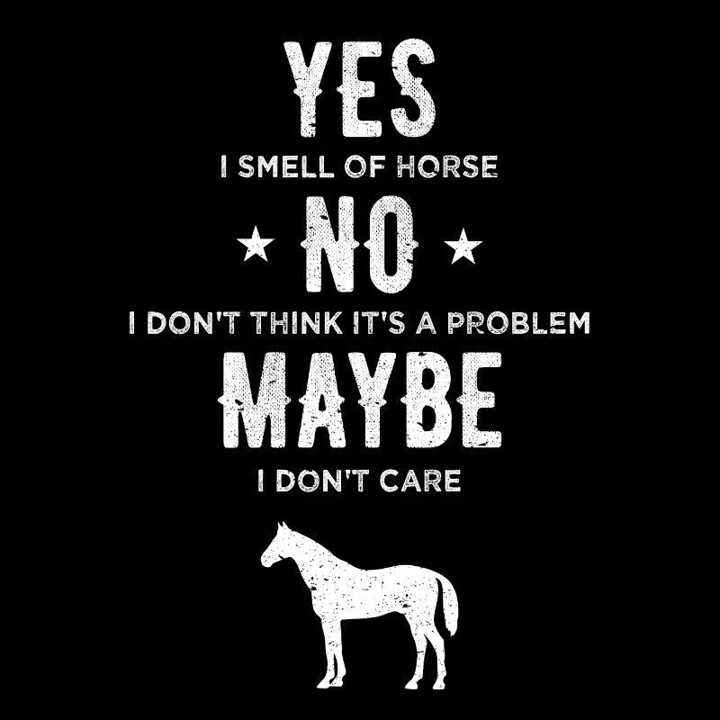 Oui Non Peut-être drôle Cavalier Dire Chevaux Cheval