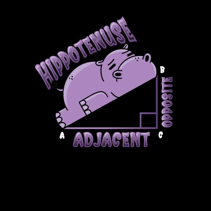 Hippotenuse, en face, adjacente