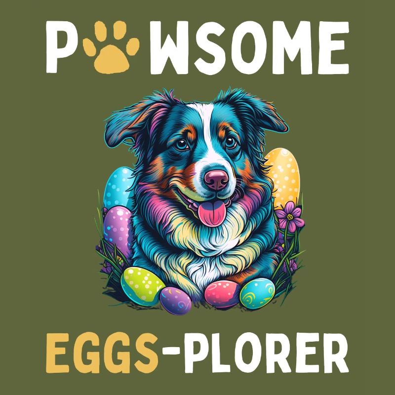 Australian Shepherd Easter Eggs Plorer Costume