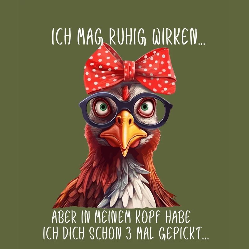Witziger Spruch Statement Damen Hühner Henne