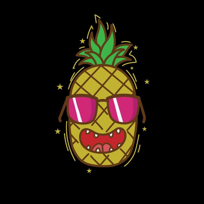 cool pineapple tropical sweet fruit