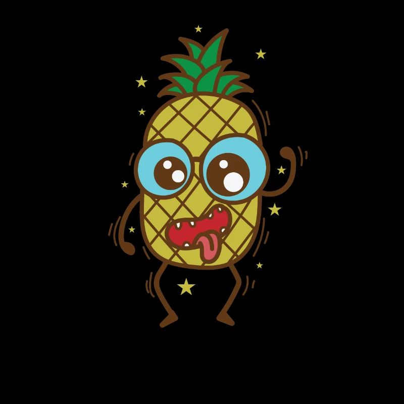 crazy pineapple tropical sweet fruit