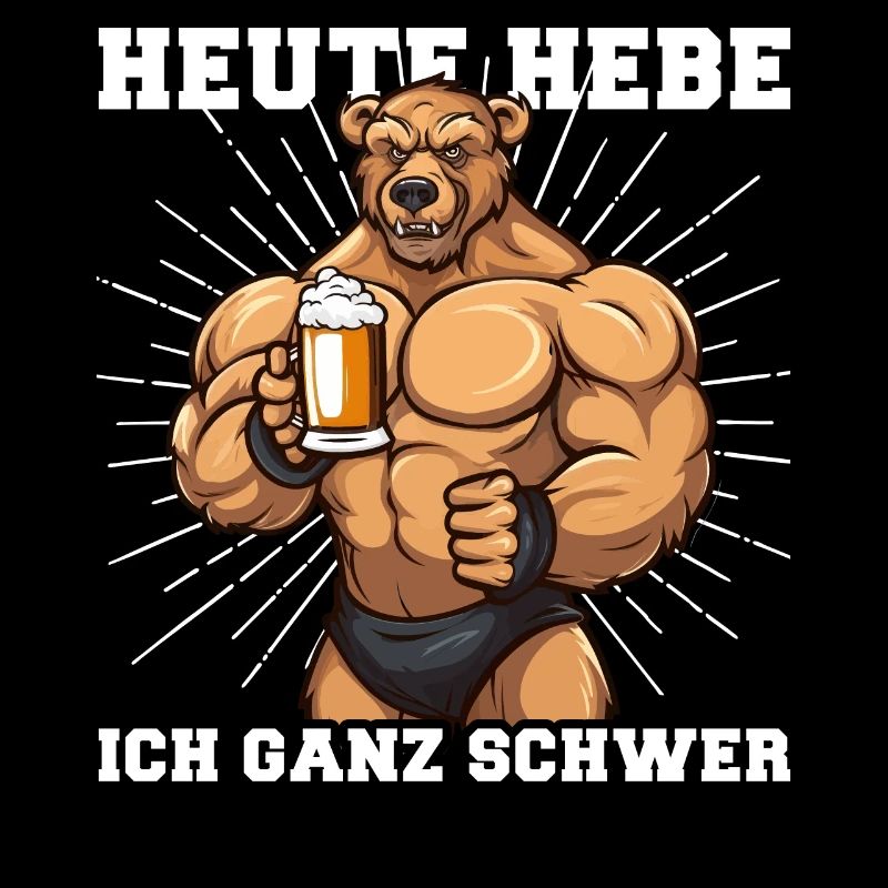 Bodybuilder Gym Bier | Heute hebe ich ganz schwer