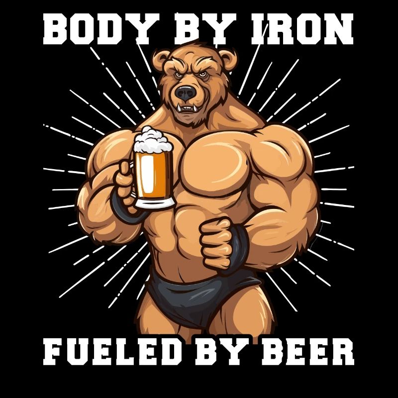Bodybuilder Gym Bier | Body by iron