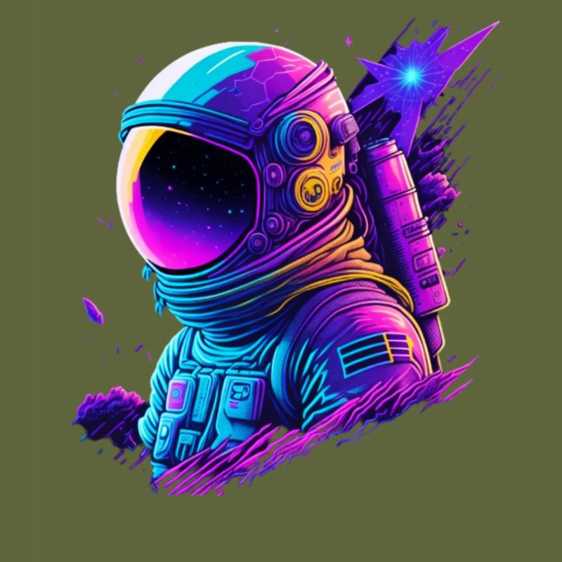 Synthwave Astronaute Space Explorer