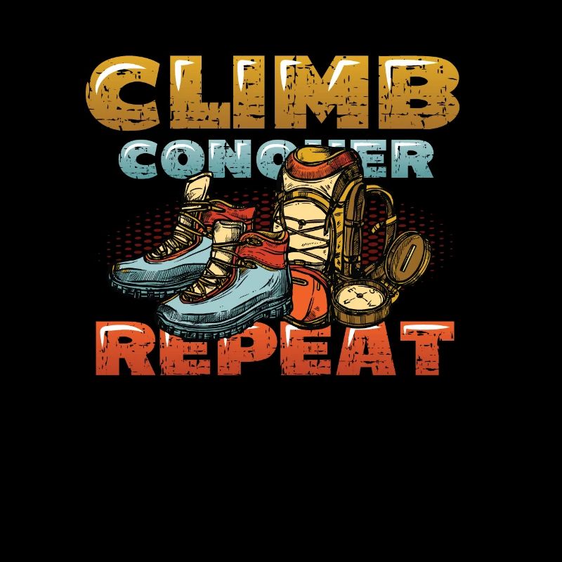 Climbing, conquering, repeating, mountaineering