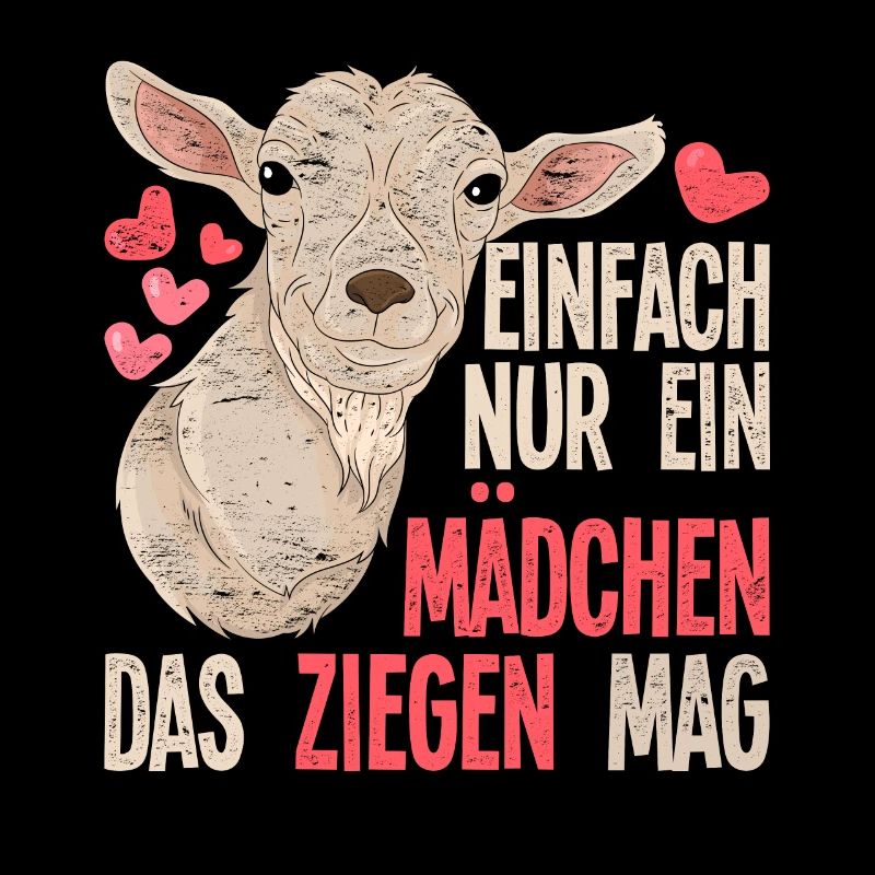 Einfach nur ein Mädchen das Ziegen mag Tier Ziege