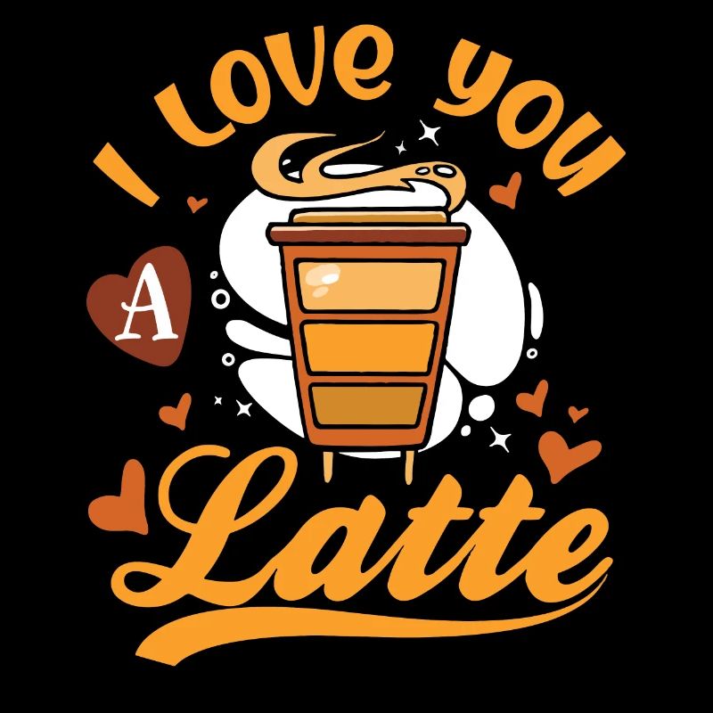Ich liebe dich einen Latte Coffee Valentinstag