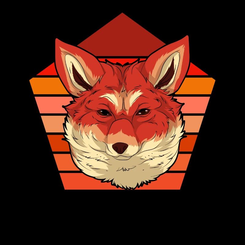 Fox Lover Forest Animal Gift Retro Fox