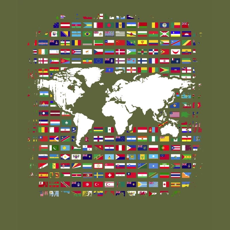Map Flags Travel Gift World Map
