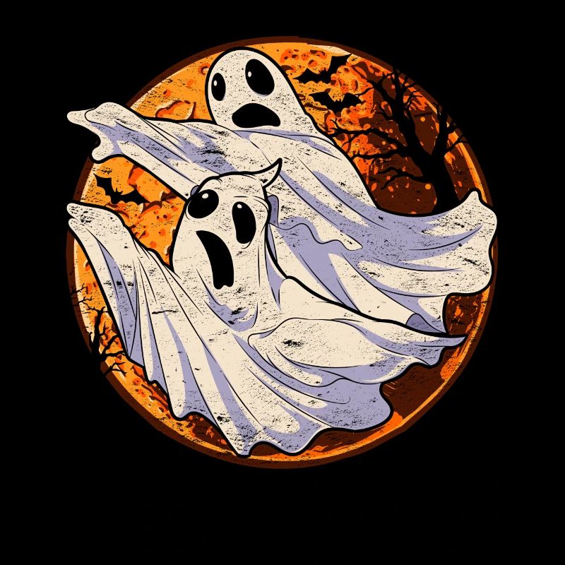 Ghost Full Moon Halloween Gift Ghost