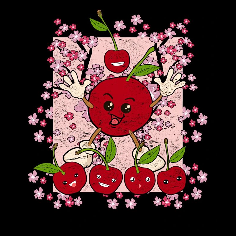 Fleurs de cerisier Fruit d’été Cadeau Cerise drôle