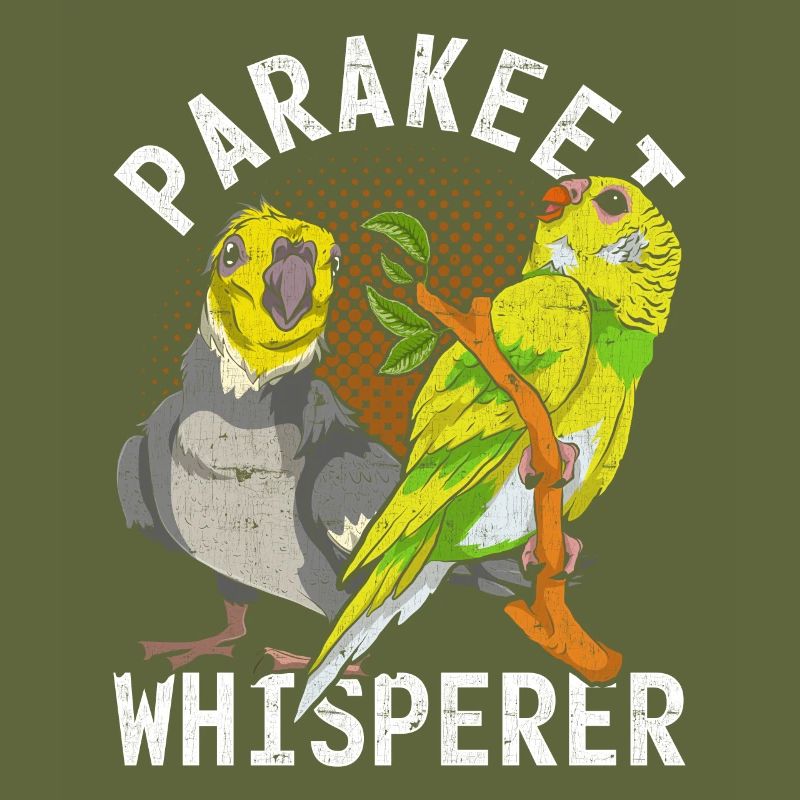 Parakeet Whispering Bird Gift Funny Parakeet