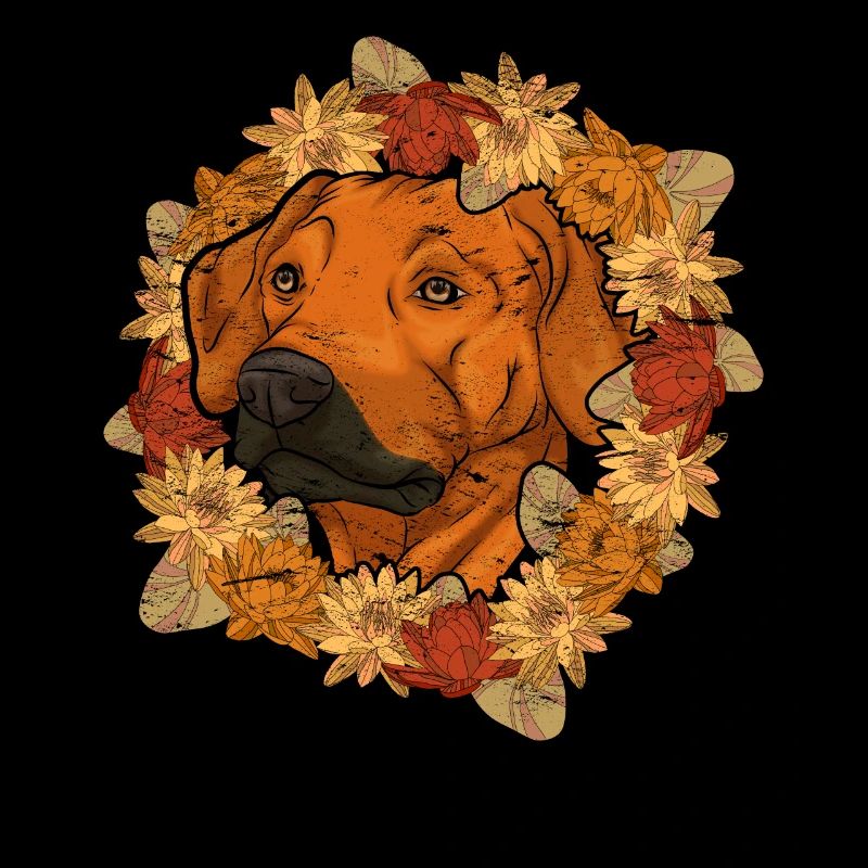 Haustier Hunde Geschenk Blumen Rhodesian Ridgeback