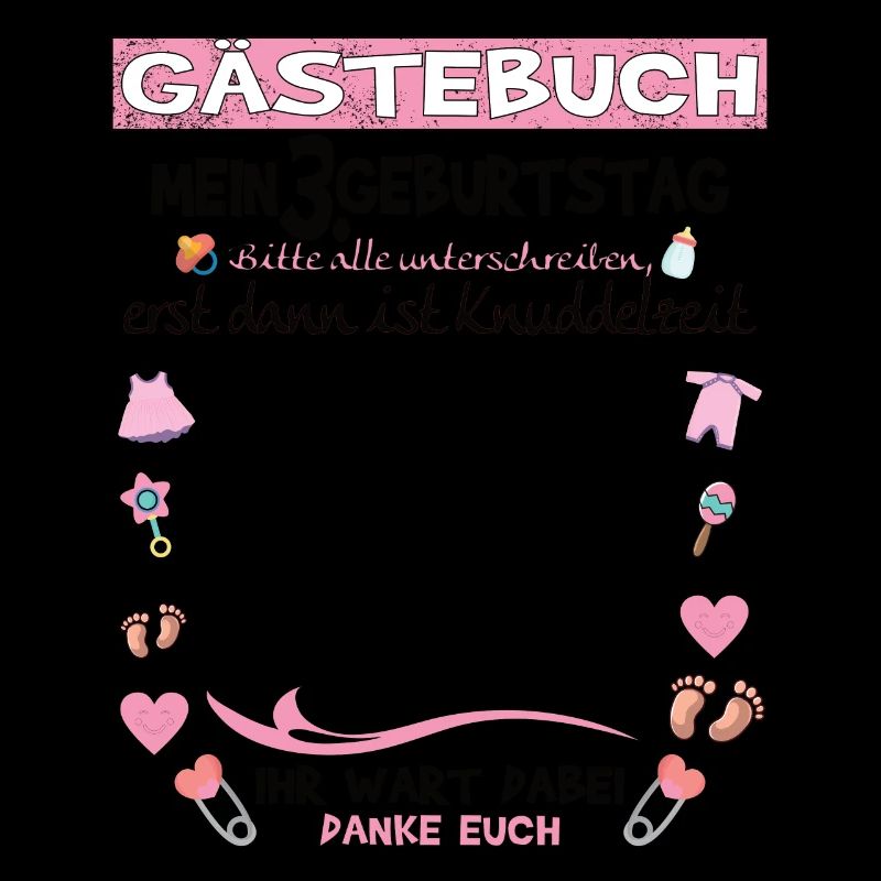 3. Geburtstag Mädchen & Junge Gästebuch