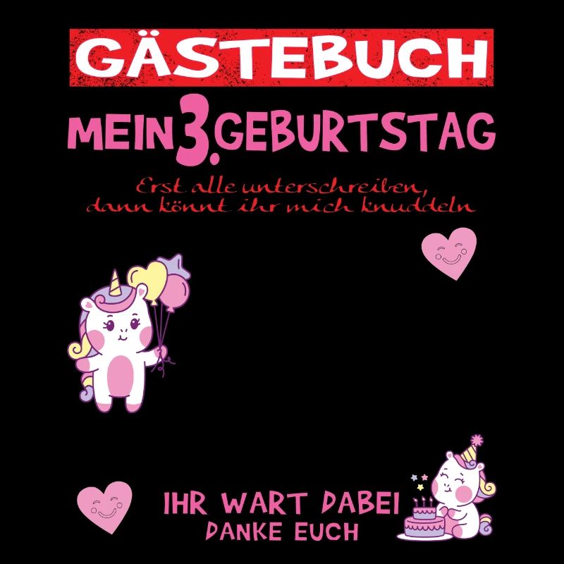 3. Geburtstag Mädchen & Junge Gästebuch