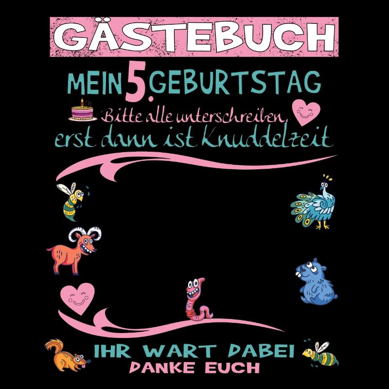 5. Geburtstag Mädchen & Junge Gästebuch