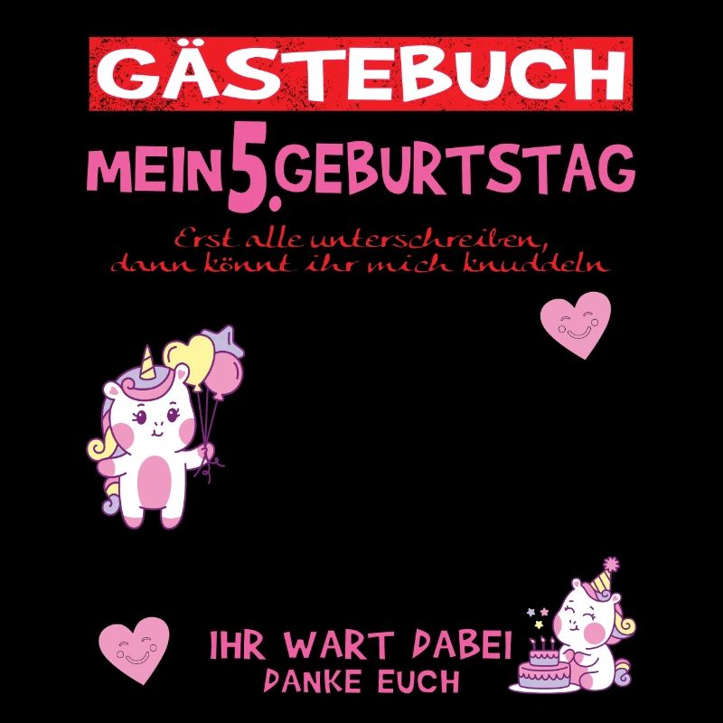5. Geburtstag Mädchen & Junge Gästebuch