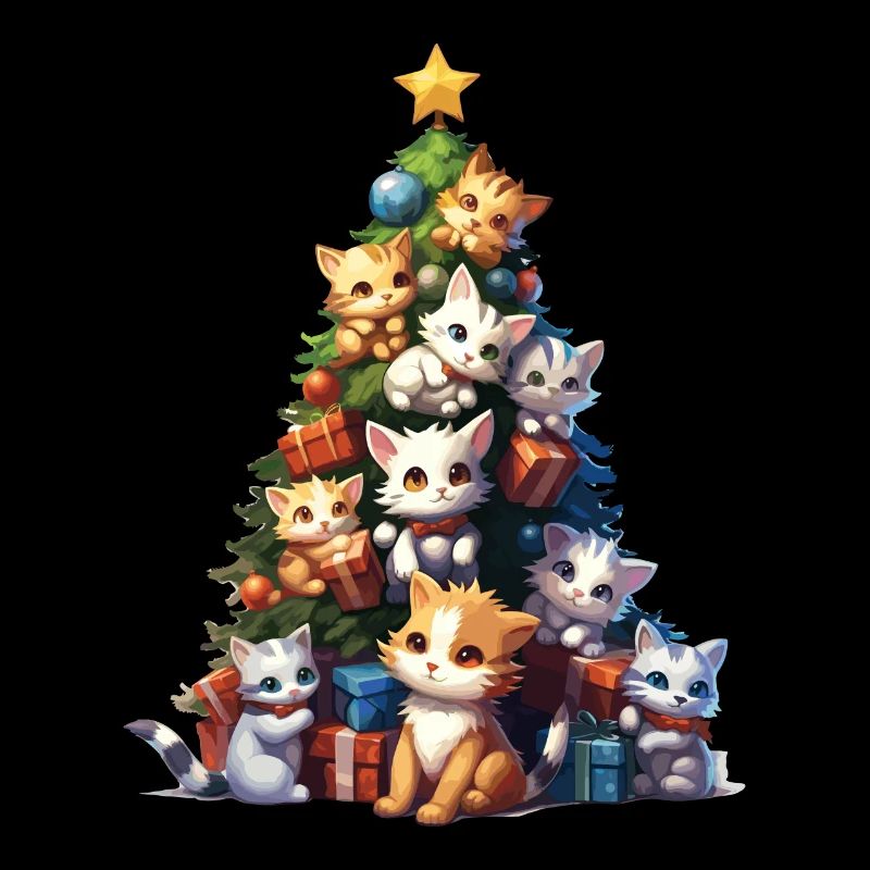 Weihnachtsbaum Katzen Cat Tree Kätzchen Geschenk
