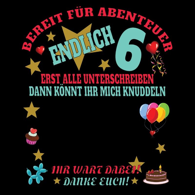6. Geburtstag Mädchen & Junge Gästebuch