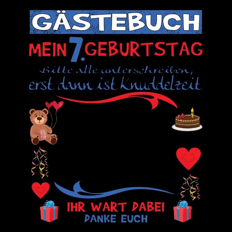 7. Geburtstag Junge & Mädchen Gästebuch