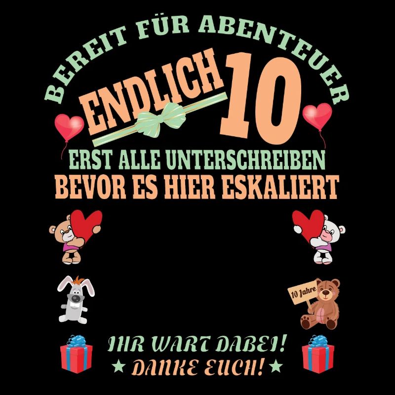 10. Geburtstag Junge & Mädchen Gästebuch