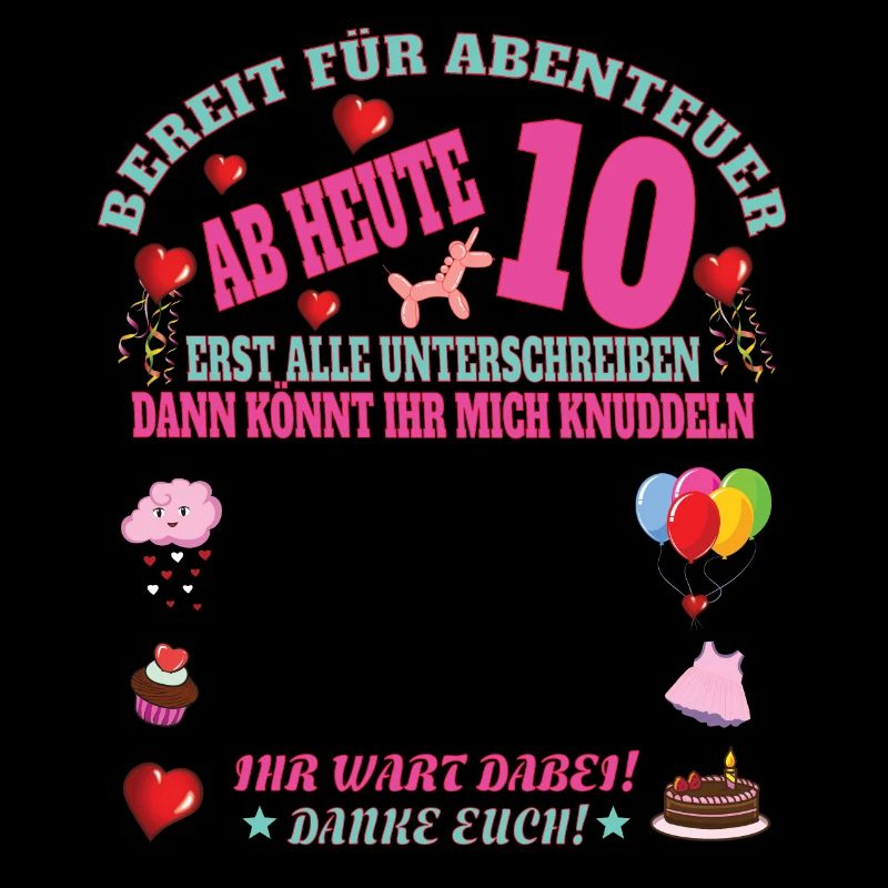 10. Geburtstag Mädchen & Junge Gästebuch