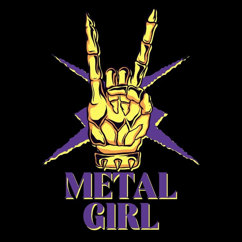 Metallic Girl Chick Rock Mom