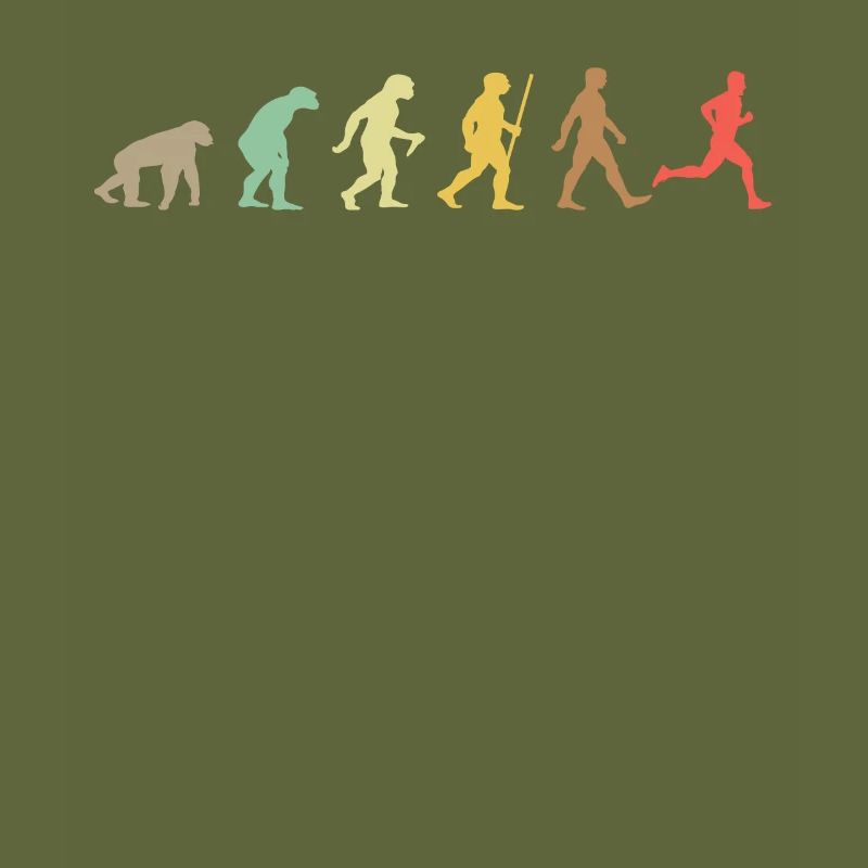 Lauf Retro Running Evolution Funny Runner Marathon