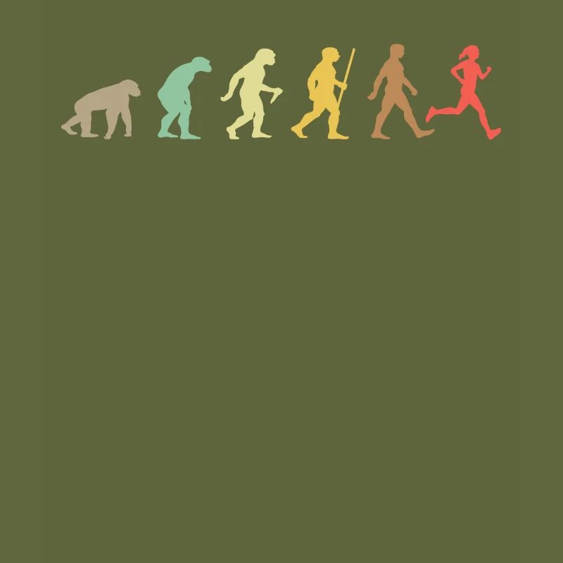 Lauf Retro Running Evolution Funny Runner Marathon