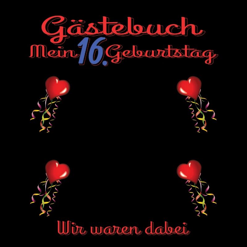 16. Geburtstag Mädchen & Junge Gästebuch