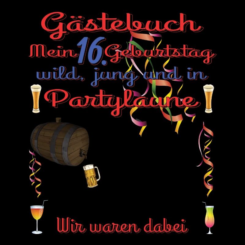 16. Geburtstag Mädchen & Junge Gästebuch