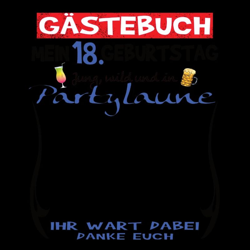 18. Geburtstag Mädchen & Junge Gästebuch