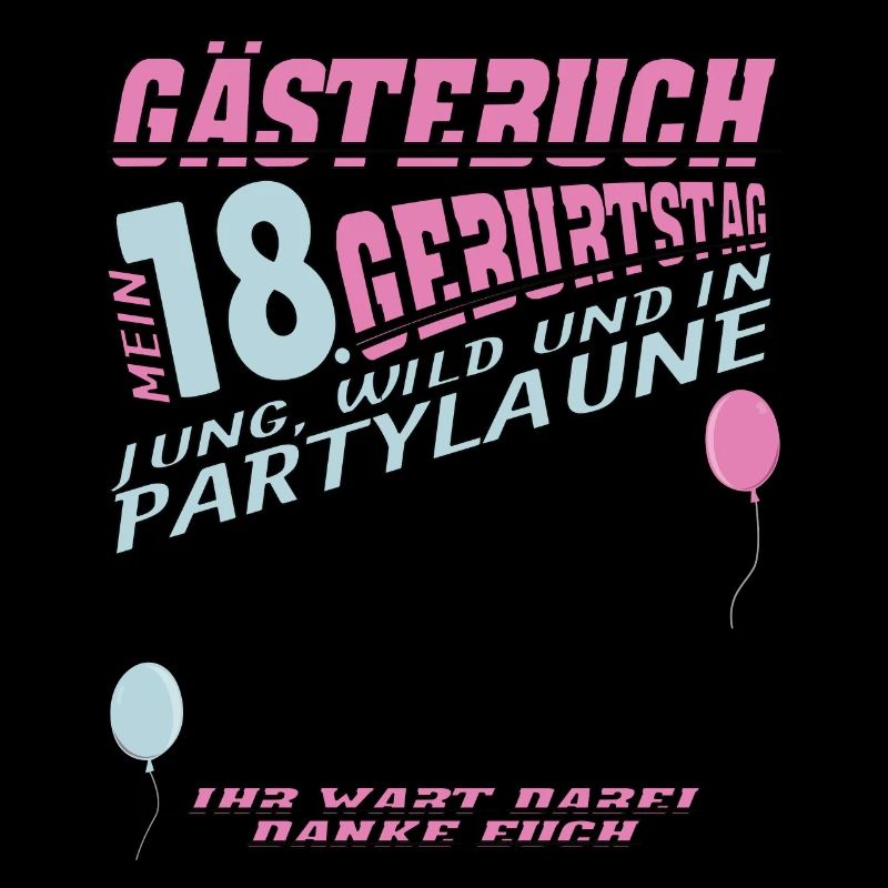 18. Geburtstag Mädchen & Junge Gästebuch