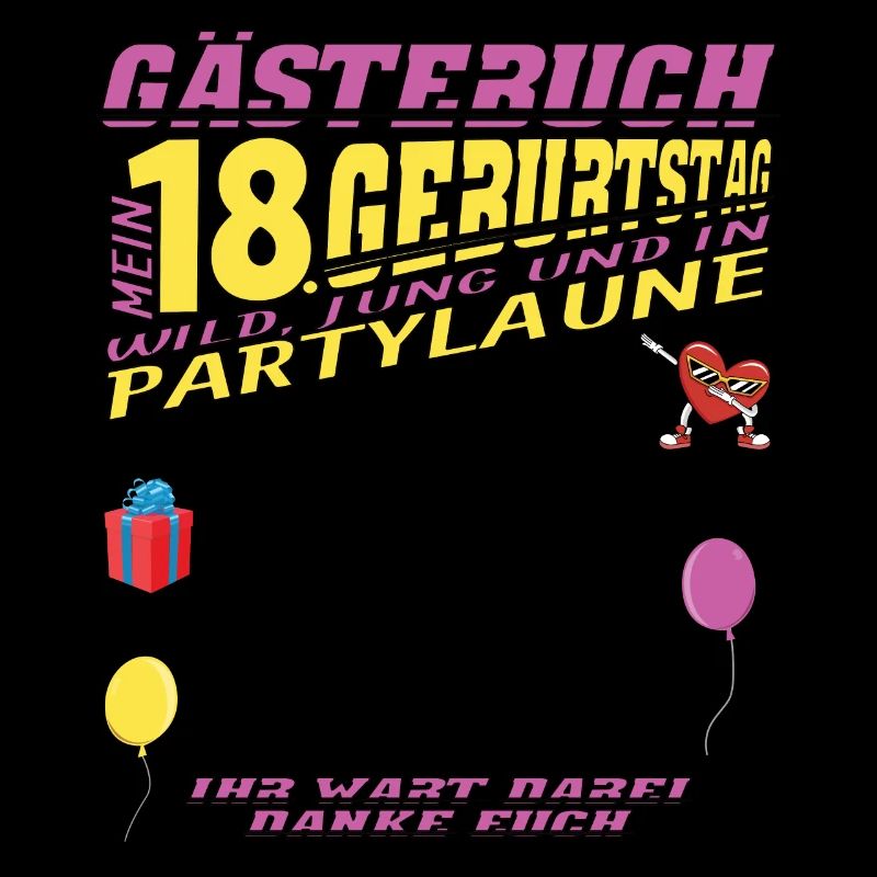 18. Geburtstag Mädchen & Junge Gästebuch