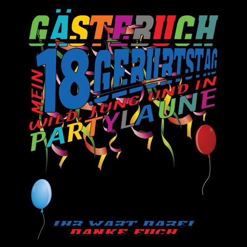 18. Geburtstag Mädchen & Junge Gästebuch