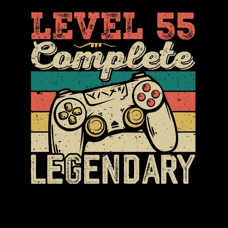 Niveau 55 Complete, Cadeau D'anniversaire 55 Ans